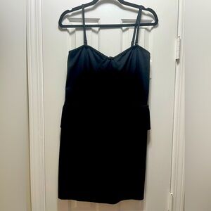 AEO American Eagle Outfitters Black Peplum Dress Size Large NWT